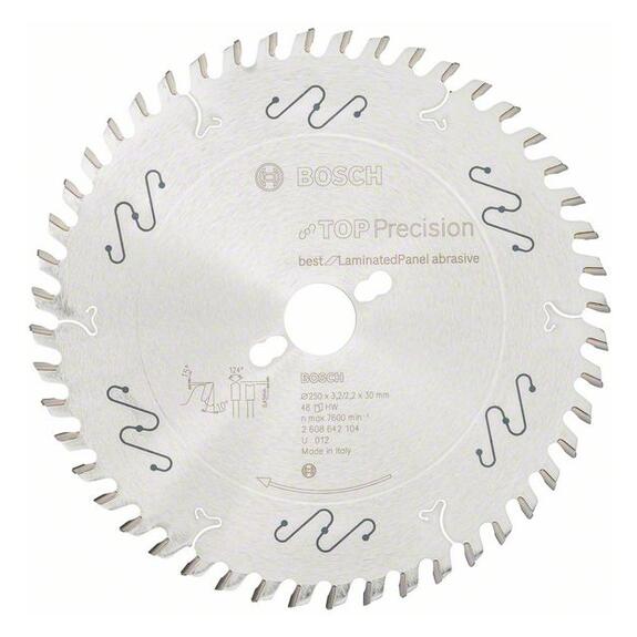 Bosch Pílový kotúč Top Precision Best for Laminated Panel Abrasive 250 30 3,2 mm Z48 2608642104