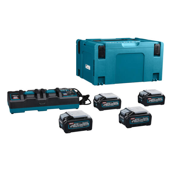 MAKITA SET Akumulátor 4x BL4040 40 V 4 Ah s nabíjačkou DC40RB Makpac