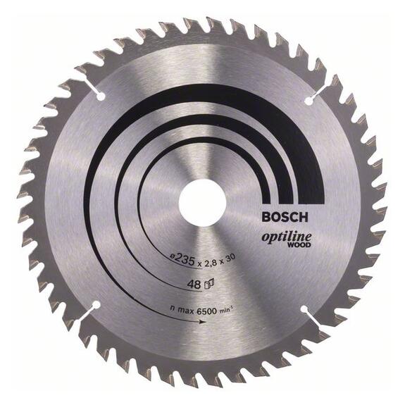 Bosch Pílový kotúč Optiline for Wood 235 30/25 2,8mm Z48 2608640727