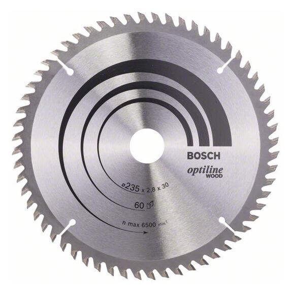 Bosch Pílový kotúč Optiline for Wood 235 30/25 2,8mm Z60 2608641192